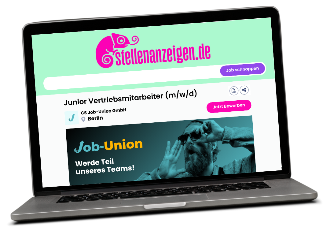 Stellenanzeigen Anzeige Mockup - Job-Union