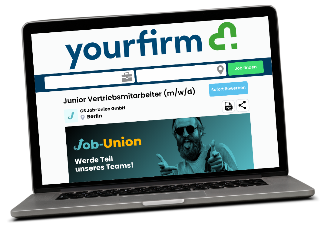 youfirm Anzeige Mockup - Job-Union